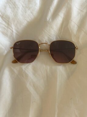 Ray-Ban Gold Frame Brown Lens Women's Sunglasses